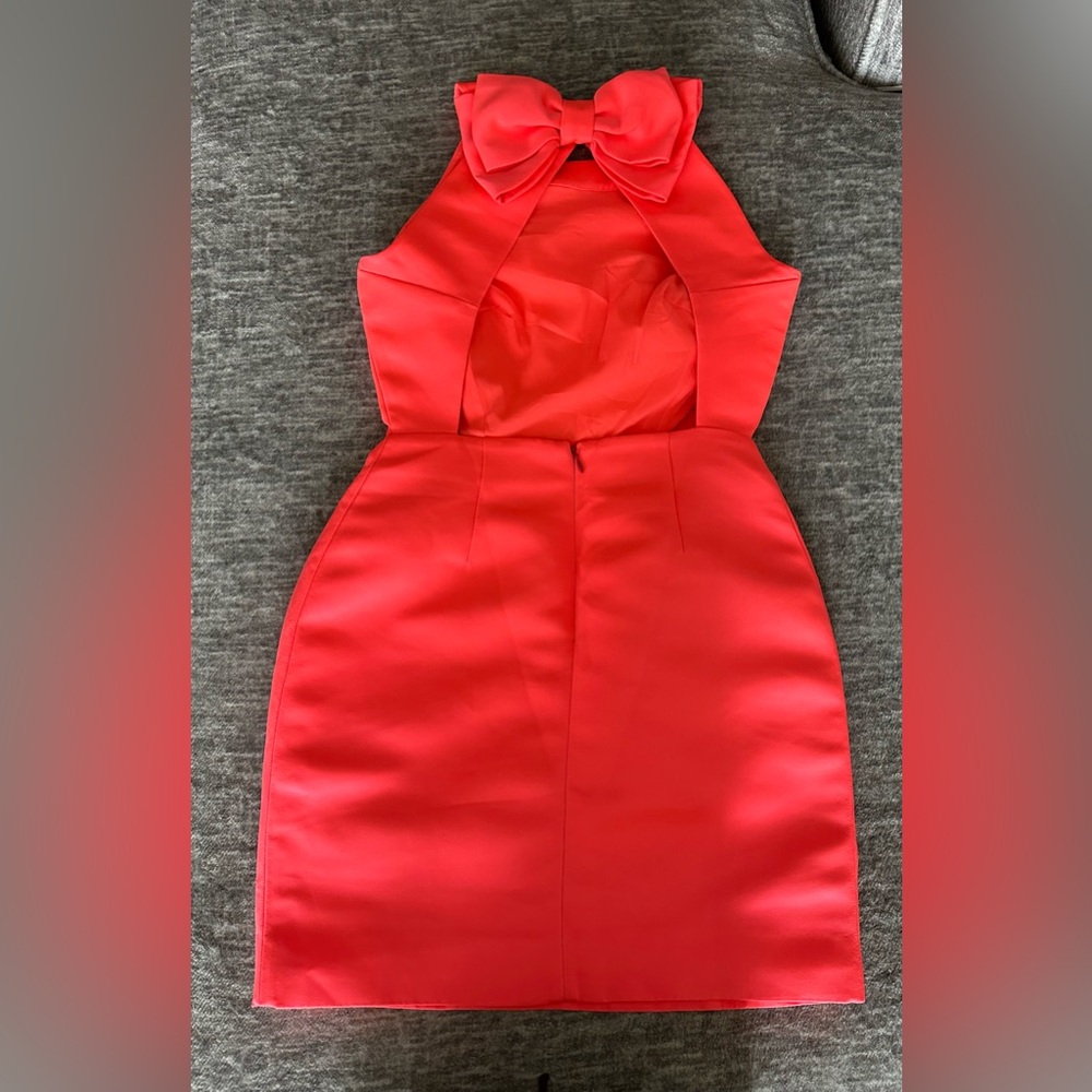 Kate Spade Bow Back Solver Linings Dress Hot Pink